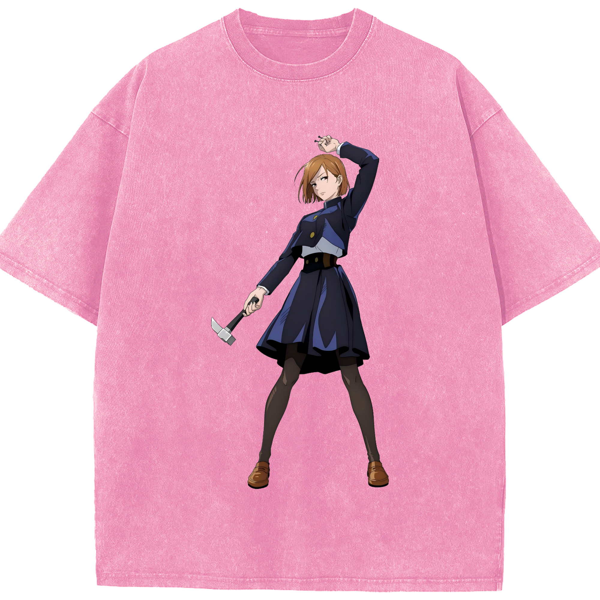 （画像用） 呪術廻戦 Jujutsu Kaisen 綿100% ヴィンテージ風 半袖Tシャツ（フロントプリント）